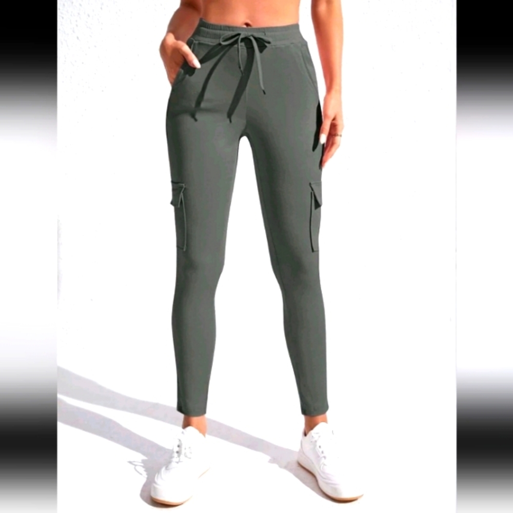 Drawstring waist knot front jeans